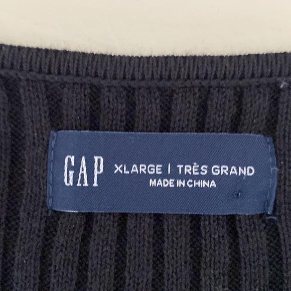 GAP Black midi sweater dress with sweat-heart neckline & long sleeves. XL - Picture 6 of 8